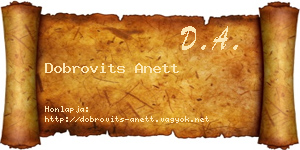 Dobrovits Anett névjegykártya